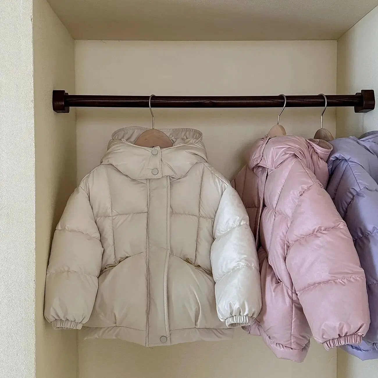 

New Winter Kids Girl Warm Down Jackets Autumn Baby Hooded Cotton Coat Girls Solid Outerwear Children Clothing for 3-9 Years Old