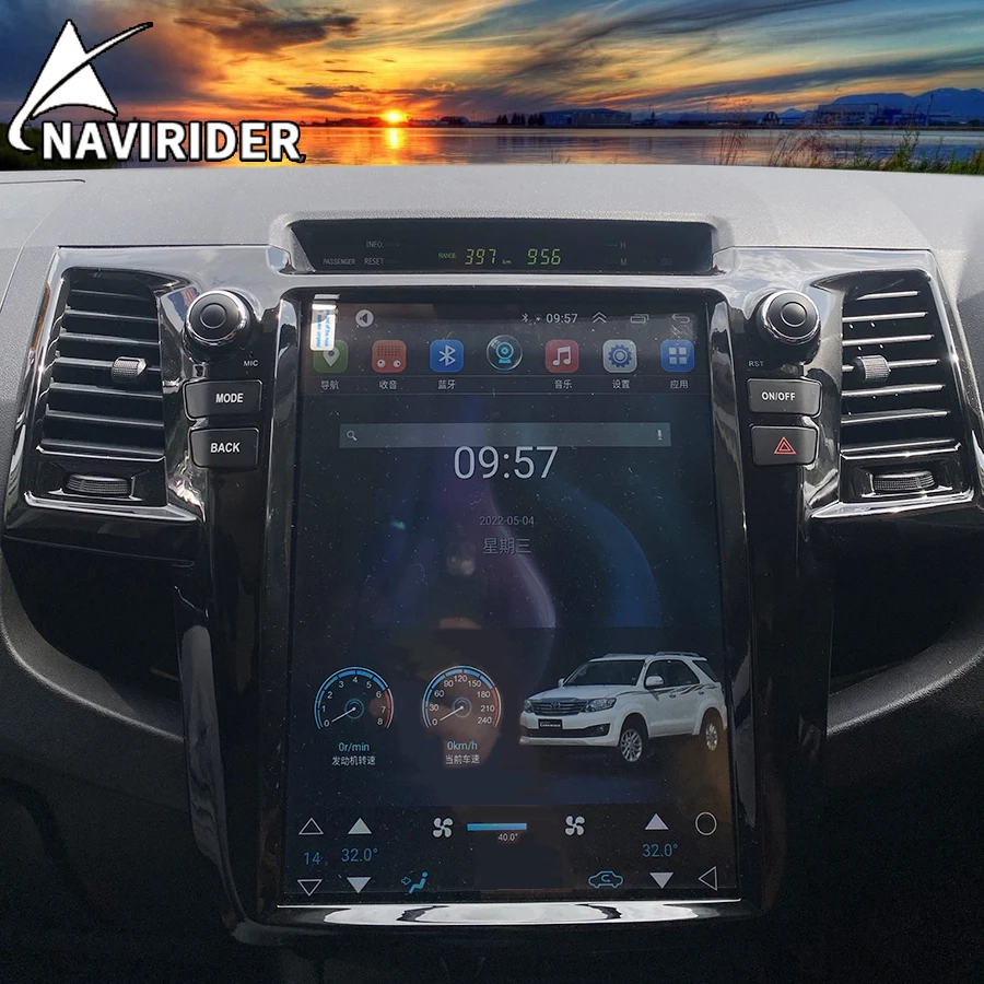 

12.1inch Screen Stereo Multimedia For Toyota Hilux Srv 2010 Fortuner 2014 Radio Android Navigation GPS Carplay Car Video Player