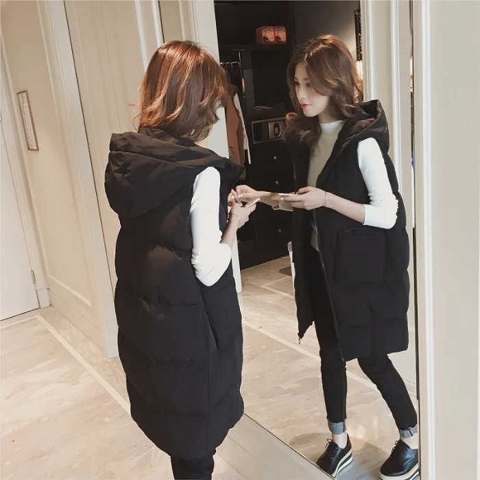 plus Size Women's Autumn Winter Cotton Vest 200 Pounds Medium Length Fashionable And Slimming Outerwear for plus Size Women