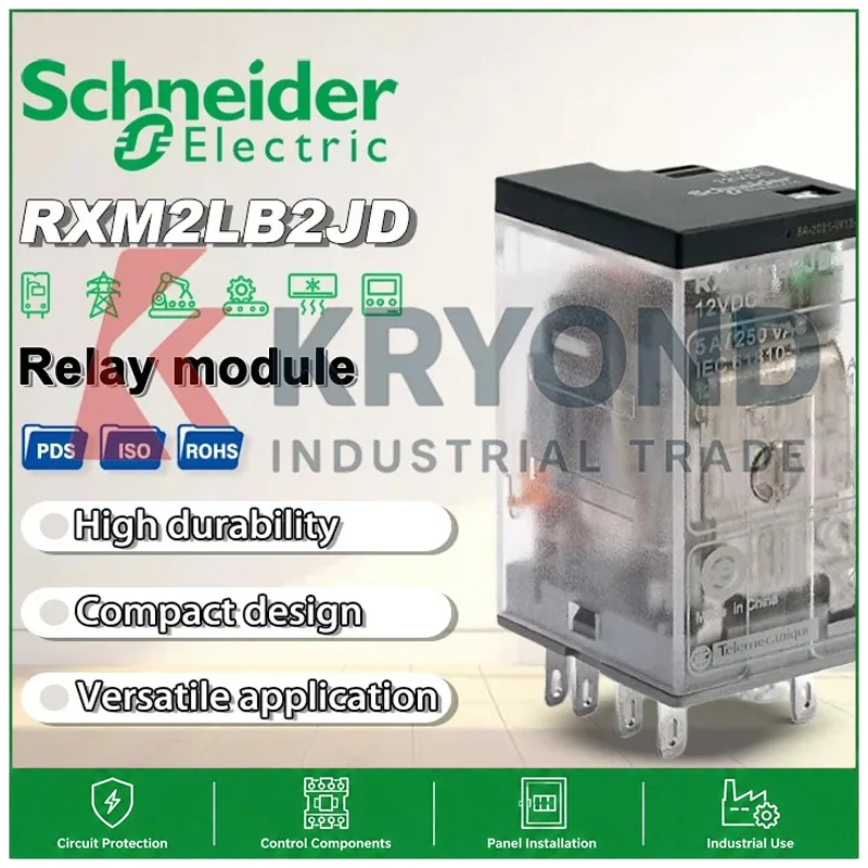 Schneider RXM Series DC12V AC24V AC120V Relays for Industrial Applications High Performance and Reliable Control Solutions