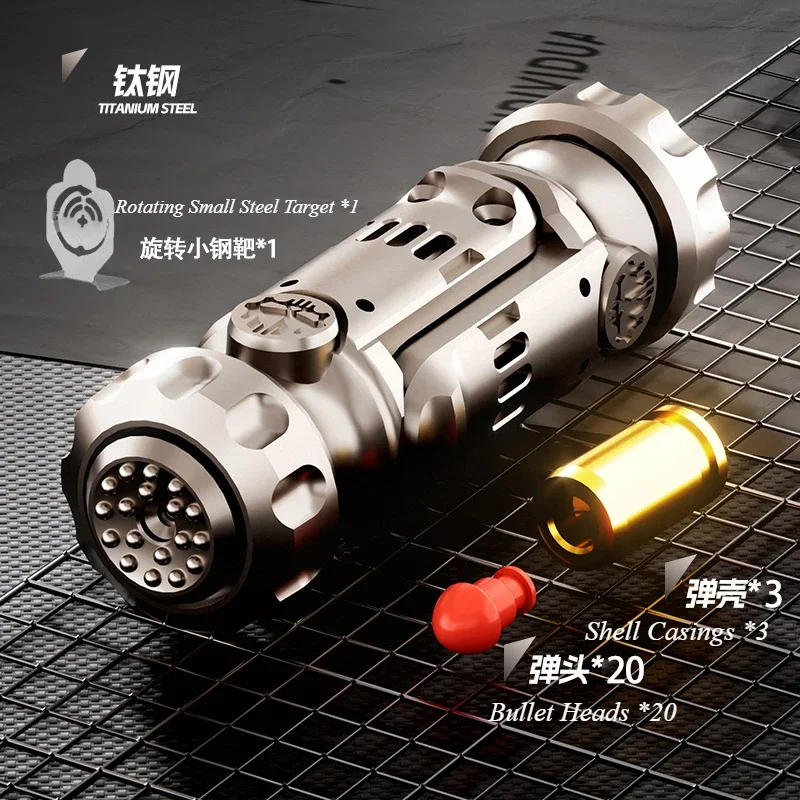 Stun Grenade Fidget Spinner Miniatuur Pistool Speelgoedpistool met Uitwerpbare Schelpen Stress Vinger Speelgoed voor Volwassenen Kinderen Beste Cadeaus