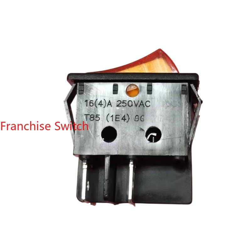 10PCS Ship type rocker switch R210-C5L-BO four-foot orange light silver touchpoint 16A 32X25