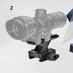 Riser 3 slot Z-type High Profile Riser Mount Red Dot Sight Riser Mount Tactical Hunting Scope accessori supporto per torcia