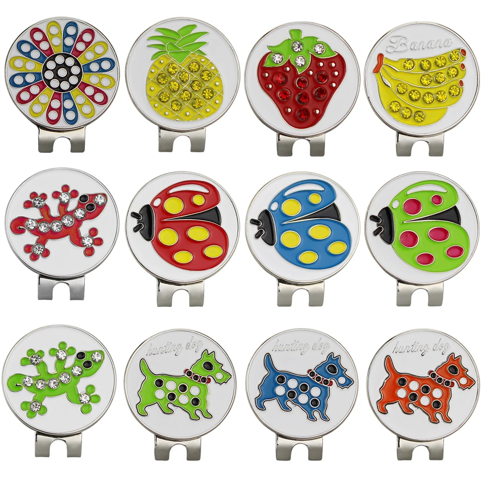 Golf Markers Ball Mark Hat Clips Cute Cartoon Putting Green GOG Design Position Plus Magnetic M1MJ