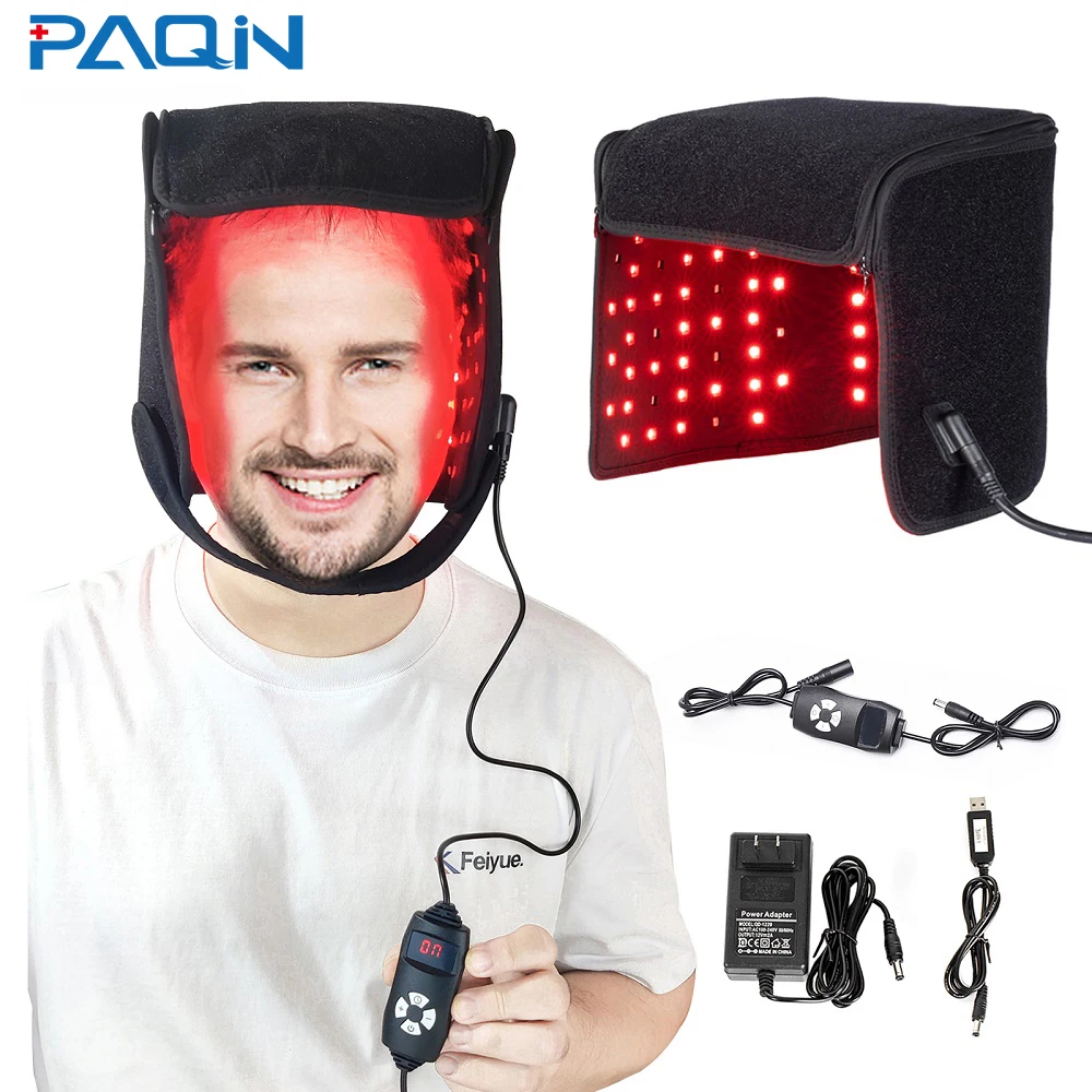 Sombrero de terapia de luz roja para el crecimiento del cabello, casco para el alivio del dolor corporal, terapia de luz infrarroja cercana, gorro