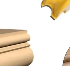 

1PC 8MM Shank Milling Cutter Wood Carving Large Elaborate Chair Rail Molding Router Bit Line knife Tenon Cutter Woodworking
