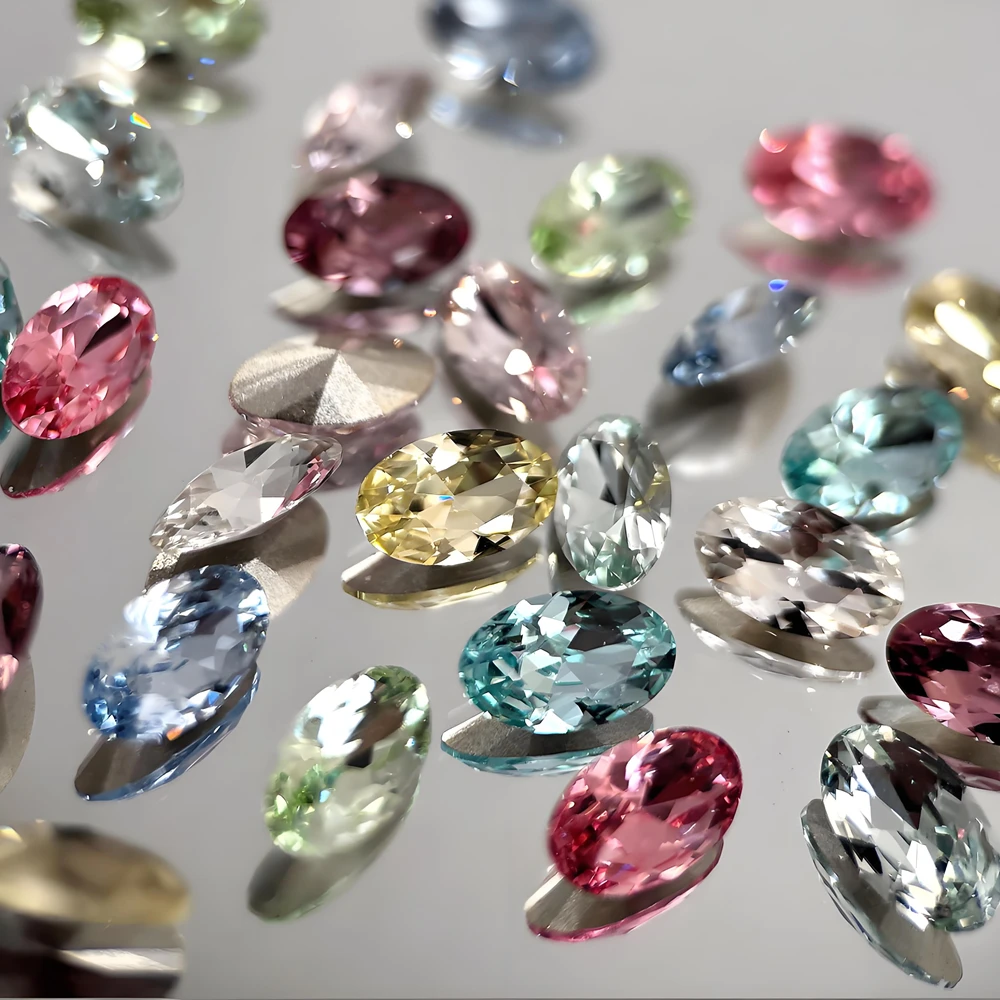 

10PCS Shiny 3D Oblong Oval Crystal Nail Rhinestone Diamond Gem Stone Accessories For Nails Decoration Manicure Supplies Material