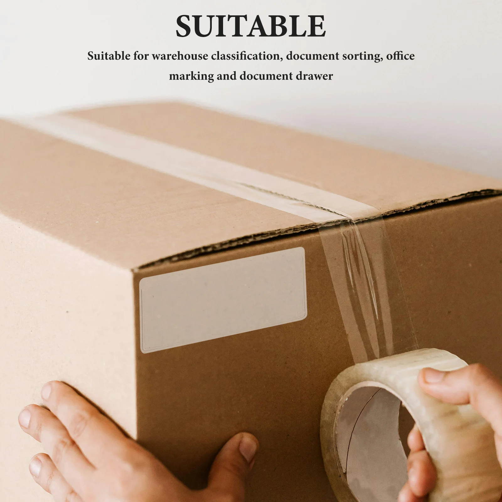 

24pcs Clear Holders Waterproof Adhesive Pockets Transparent Plastic Storage Bin File Cabinet Drawers Label Sleeves Self-Adhesive