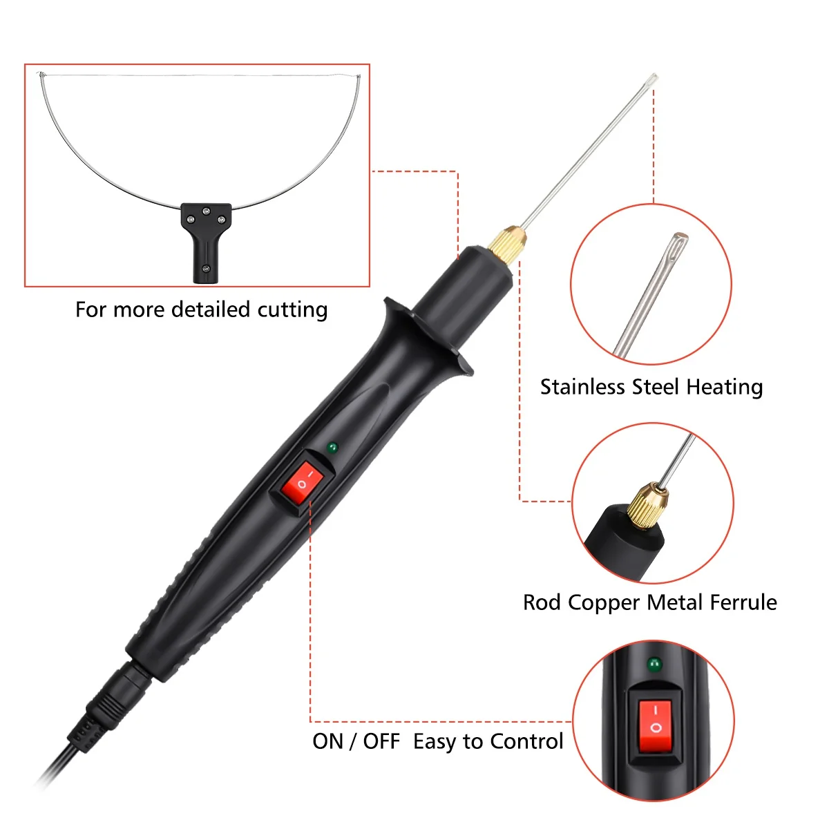 3in1 for Foam Cutter Blade Die cutter Electric Styrofoam Cutting Wire Adjustable Temperature Foam Cutting Machine Thermal Knife