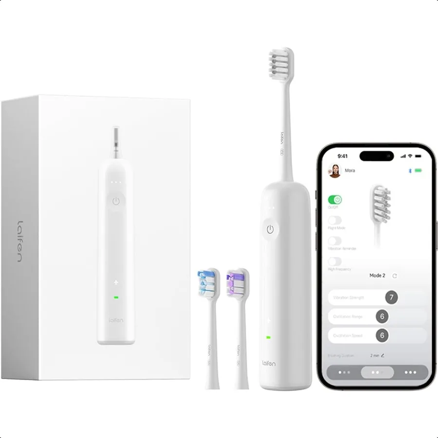 

Волновая электрическая зубная щетка с качающейся вибрацией, звуковая электрическая зубная щетка для взрослых с 3 насадками, IPX7, водонепроницаемая, ADA Acce