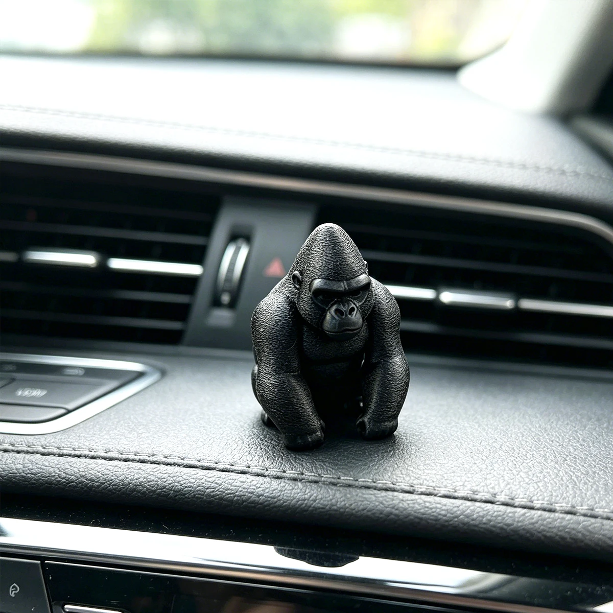 Black Gorilla-Shaped Desktop Ornament, Realistic Animal Model Figurine, Stress-Relief Decoration for Office Desk, Creative Decoration for Student Desks and Bookshelves, Mini Crafts for Home Entryway, Living Room, Bedro