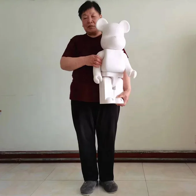 Promotional Large Toys Life Size Bear Brick Red And White Plain 70cm Model Doll Bearbrick 1000% Statue