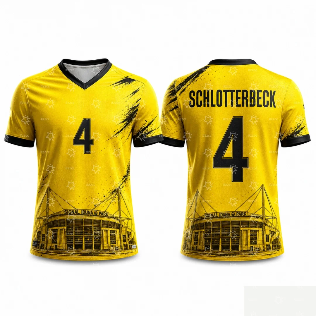 Image of 26-27 Deutschland Trikots Nico Schlotterbeck Gregor Kobel Fußballtrikot Sommer Sport Herren T-Shirt Kinderbekleidung
