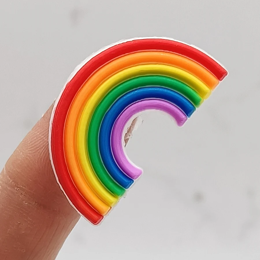 Novelty Colorful Rainbow PVC Shoe Charms Accessories Funny DIY Shoes Upper Pins Decoration Sandals Buckle Kid X-mas Party Gift image 4
