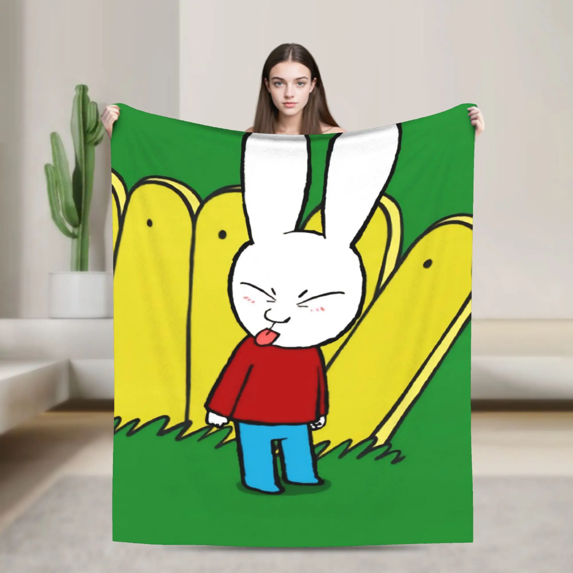 New Arrival Simon Super Rabbit Blankets Soft Fleece  Cozy Throw Blanket Machine Washable