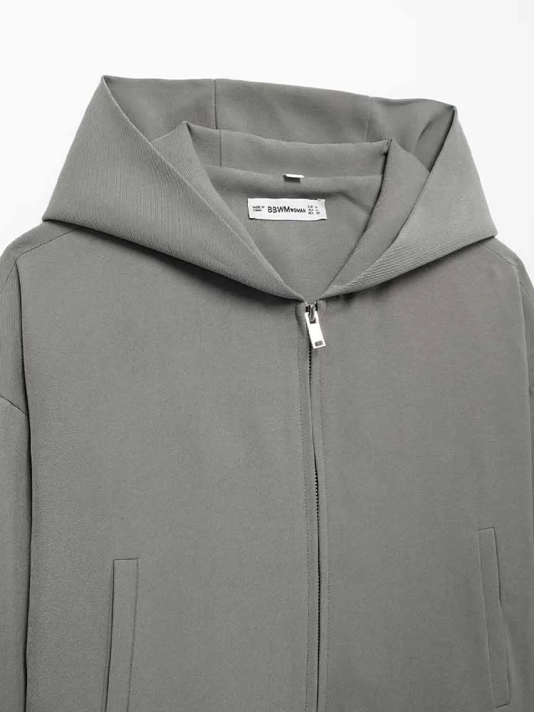 Veste courte à capuche polyvalente pour femmes, style européen et américain, nouvelle tendance d'automne, loisirs, design sense