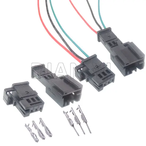 케이블 포함 자동차 와이어 소켓, 암수 도킹 커넥터, 953698-1 953697-1, 3 웨이, 1 세트