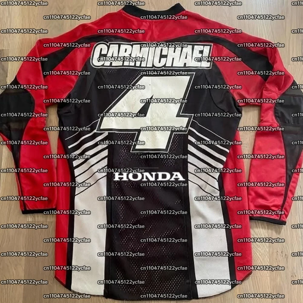 

Honda Off-Road Motorcycle Jersey #4 CARMICHAEL 2025 Long Sleeve Breathable Quick-Drying Mountain Bike Racing Sport Top for Men