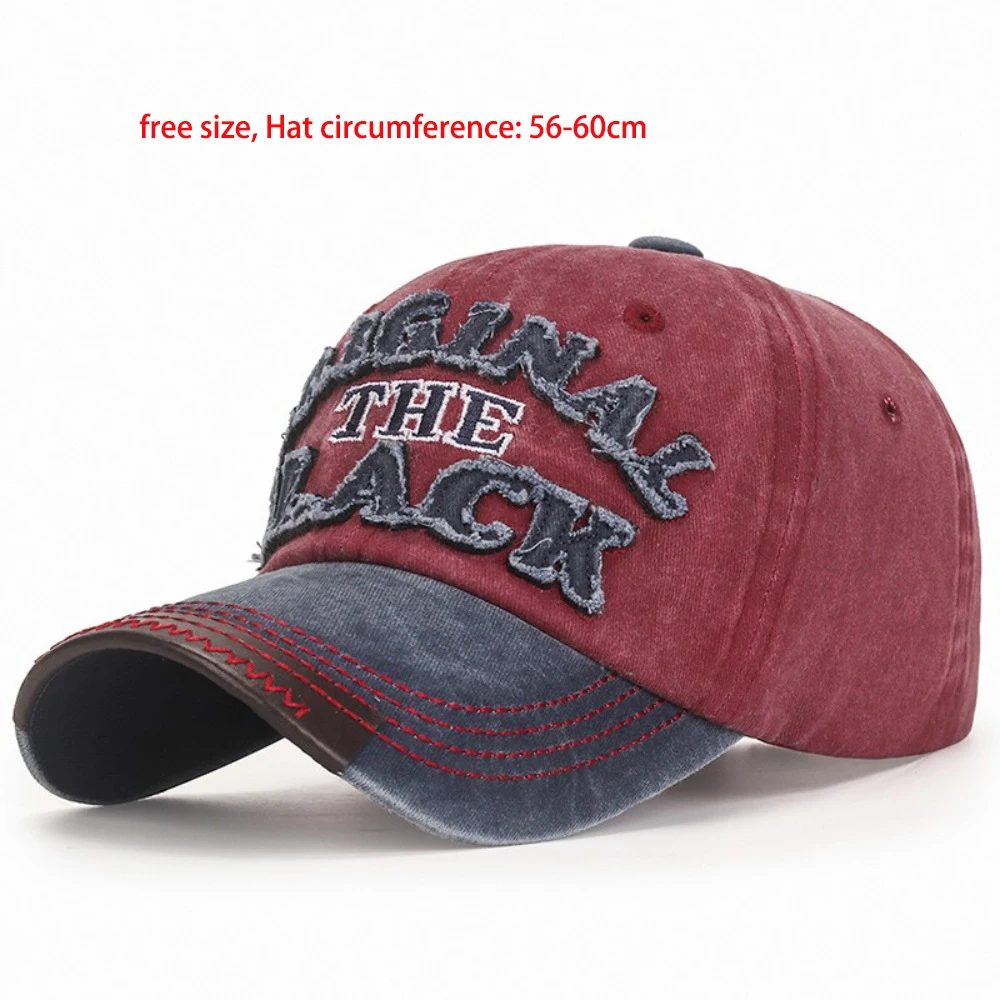 جديد ريترو قبعة بيسبول غسلها القطن رسالة مطرزة Snapback قبعة بلغت ذروتها قبعة الصيف