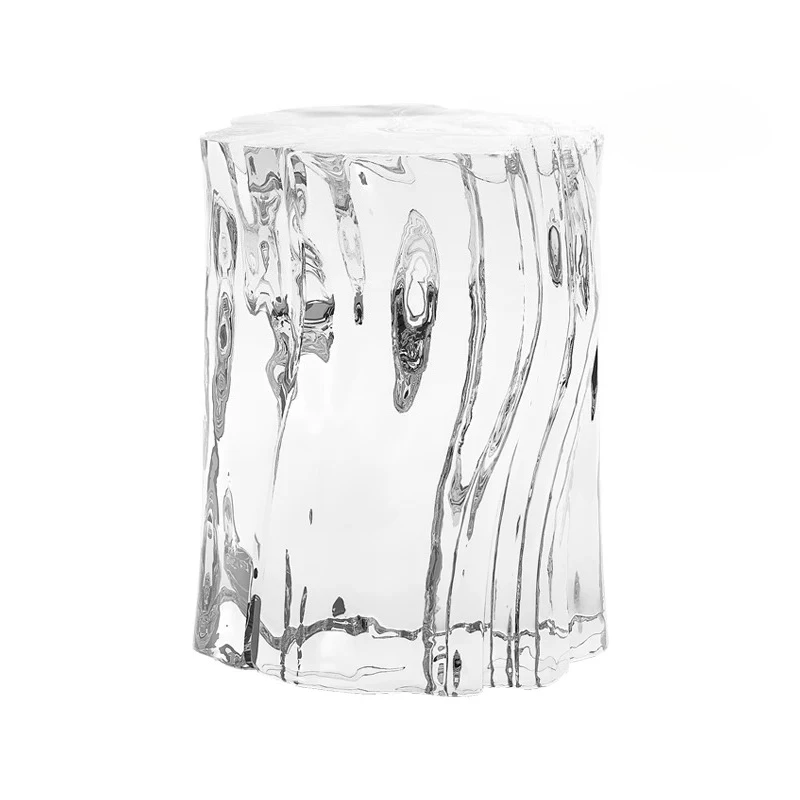 

Modern simple acrylic water ripple home bedroom bedside living room sofa special-shaped coffee table low stool