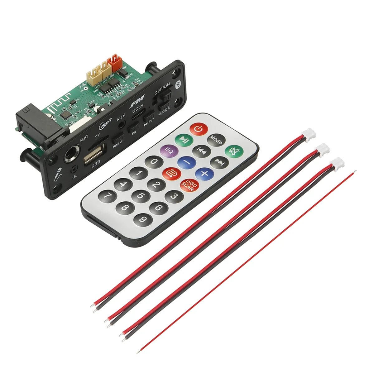 6 واط بلوتوث مكبر للصوت MP3 فك مجلس ميكروفون سيارة مشغل Mp3 USB سجل راديو FM AUX للمتكلم يدوي الصوت