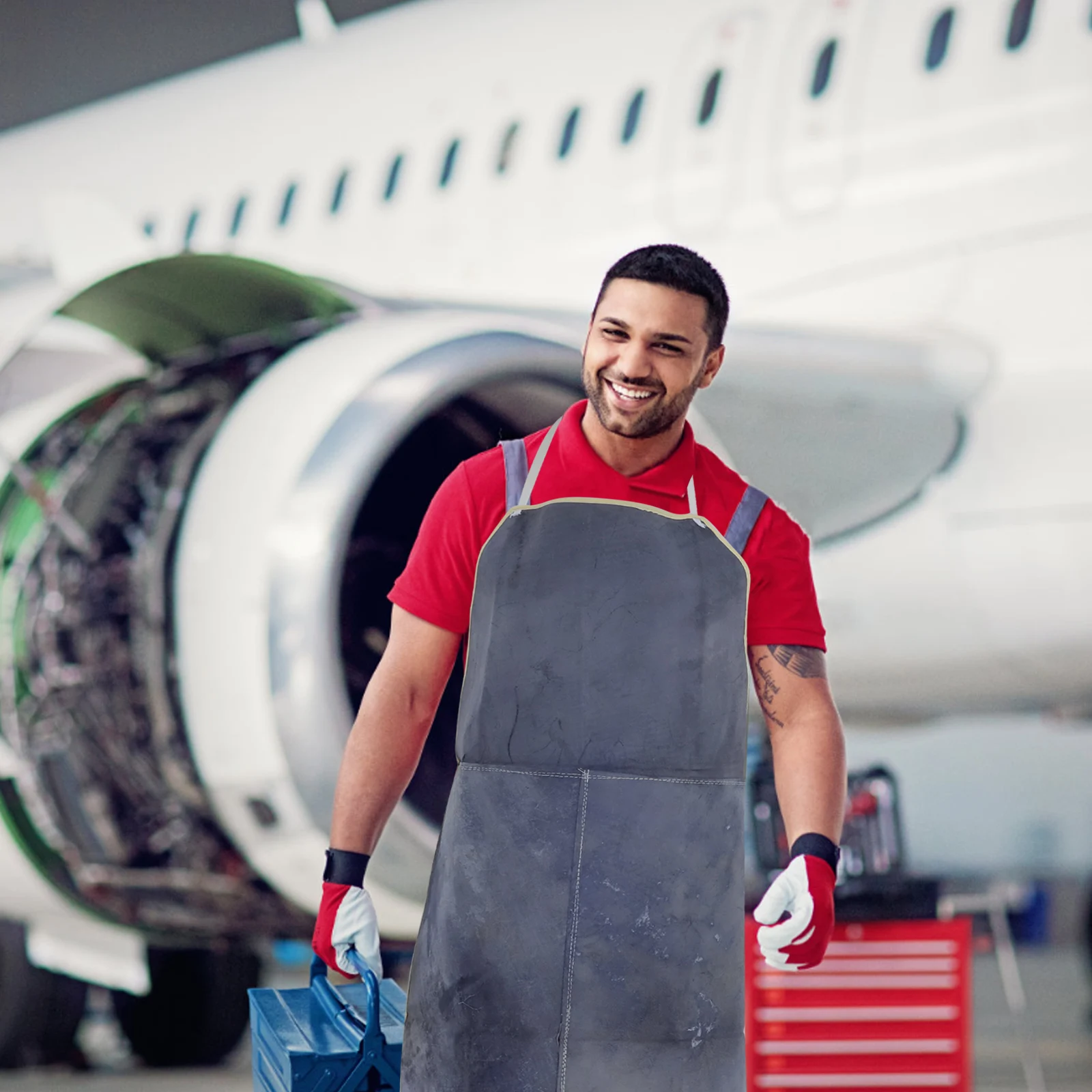 Cowhide Welding Apron Fireproof Heat Resistant Portable Welding Replacement Soldering Protective Work Apron for Welders