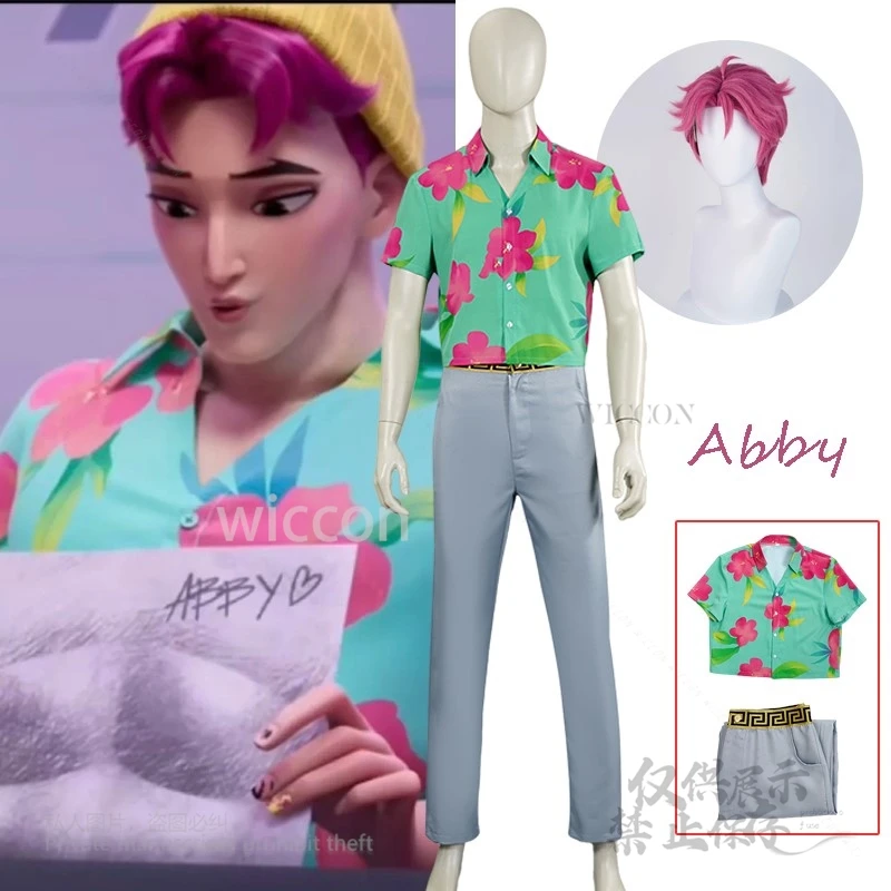 

Anime Abby Kpop Demon Hunters Cosplay Saja Boys Costume Men T-shirt Pants Group Abby Roleplay Outfits Wigs Halloween Customized