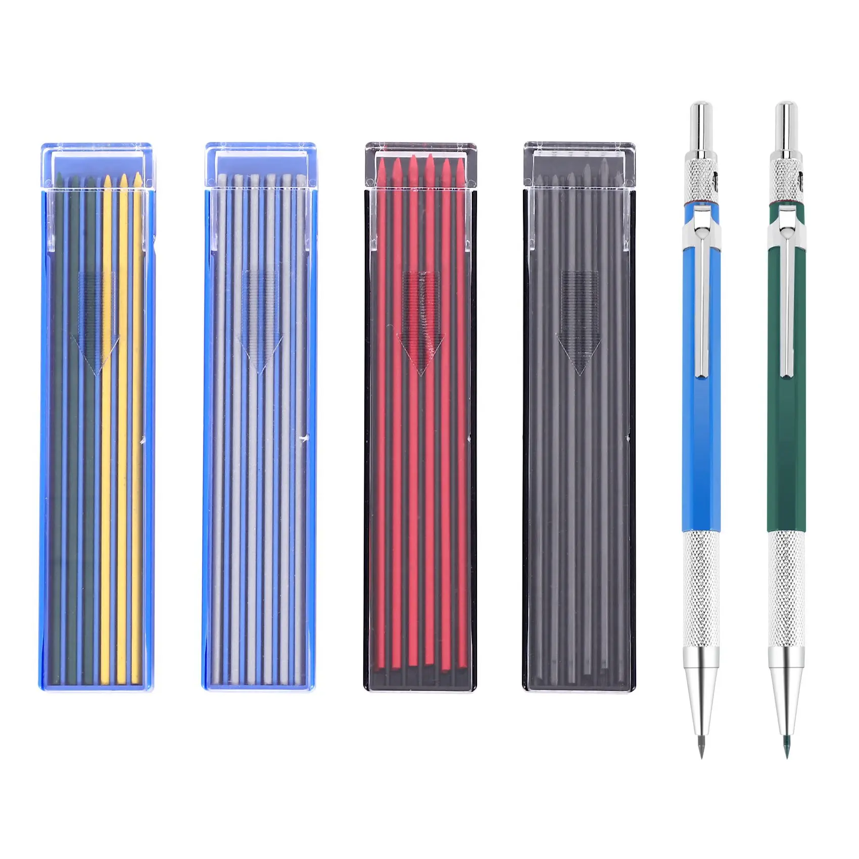 AT63-2 Pcs Metal Welding Marker With 48 PCS Round Refills For Tube Pipe Fitter Welder