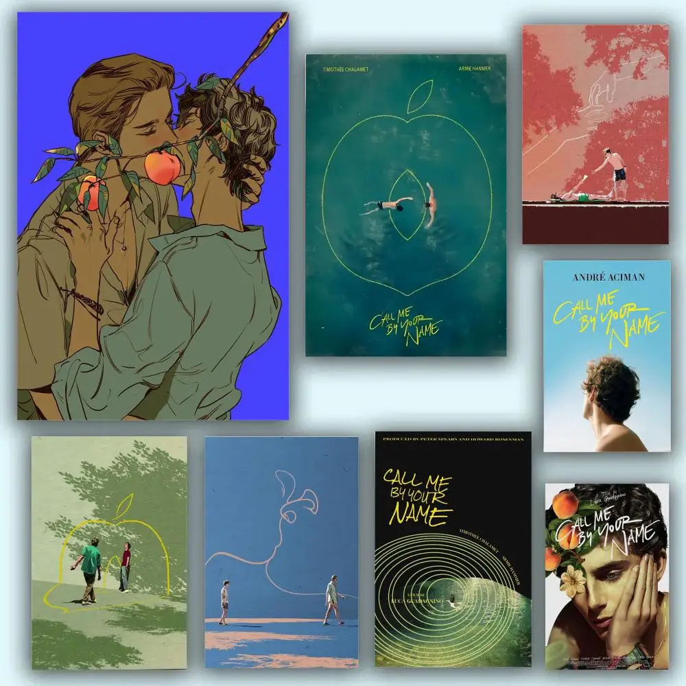 فيلم الحب اتصل بي باسمك ملصق دائم اللوحة قماش الجدار الشنق المنزل DIY بها بنفسك فن الديكور جدارية الجمالية مقاوم للماء