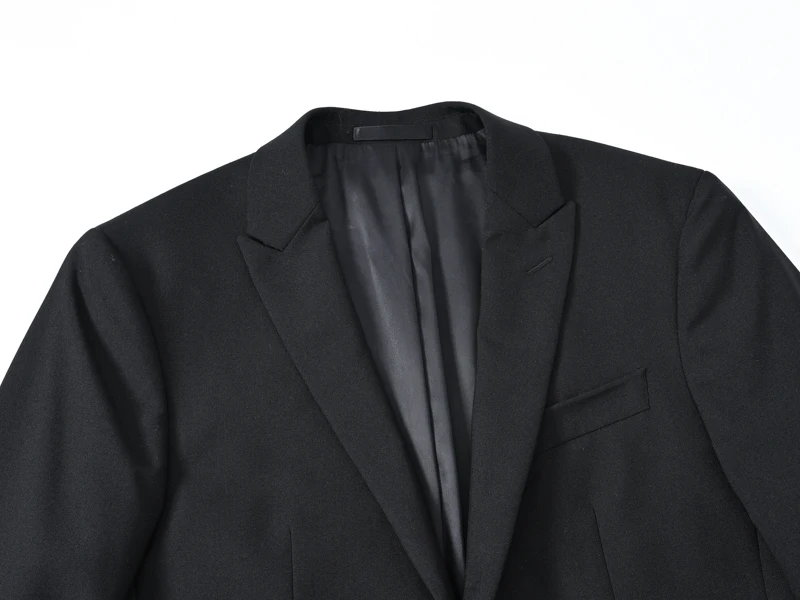 

Ele Slim Fit Мужской шерстяной костюм EB20600 с двойным разрезом и лацканами, повседневная деловая одежда из полиэфирного волокна, весенне-осенняя одежда