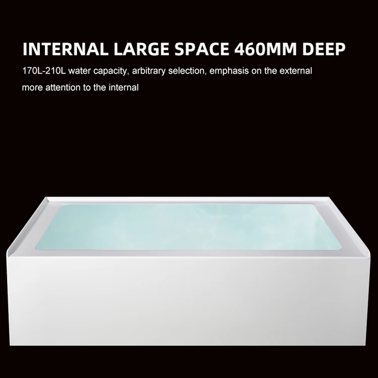 OEM ODM Durable Immersion With Drain Hotel Villa Bathroom Three Side Skirt Stackable Bath