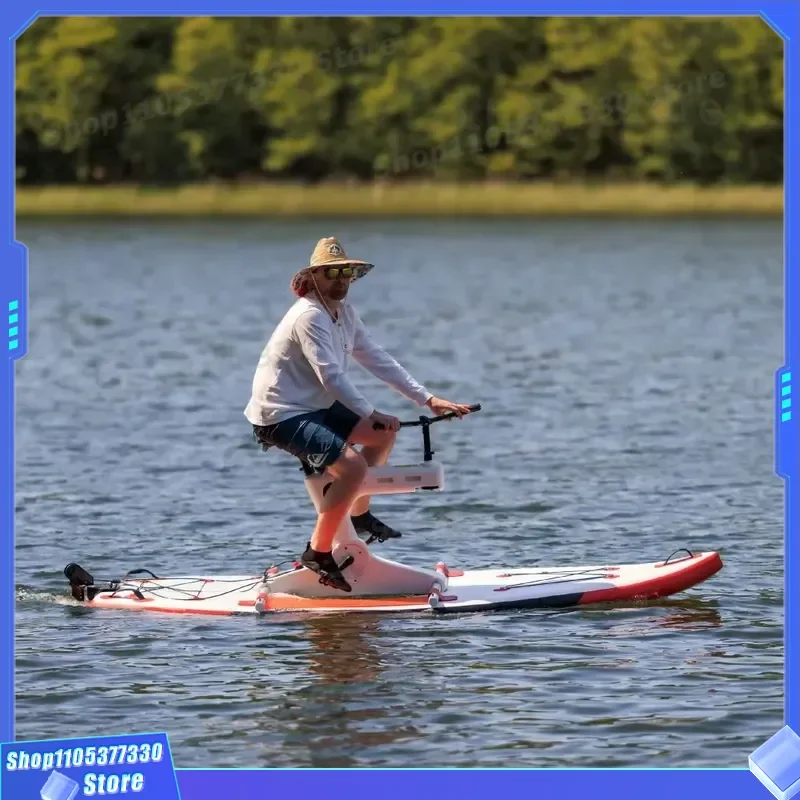 10ft New One Person Aqua Floating Pedal Boat Foldable Sea Bike Inflatable Water Pedal Bike Bicycle Water Bike