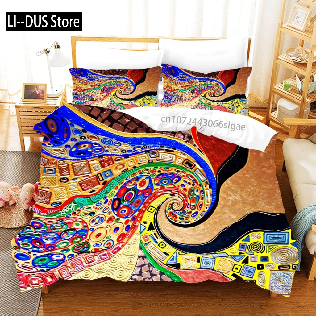 الملاك النفط اللوحة طقم سرير الأوروبي الرجعية النفط اللوحة الفنية غطاء لحاف غطاء لحاف للنساء الاطفال غرفة نوم الزينة