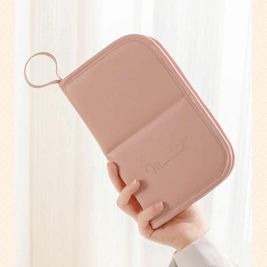 ثقب فرشاة للمكياج حقيبة وظيفية مستحضرات التجميل حالة السفر المنظم يشكلون فرش حامي أدوات ماكياج كيس دوار 2025 جديد