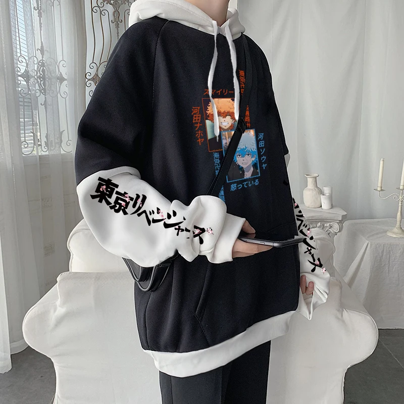 Hot Tokyo Revengers Japanese Anime Hoodies For Men Women Harajuku Souya Kawata And Nahoya Kawata Twin Brothers Print Sweatshirts