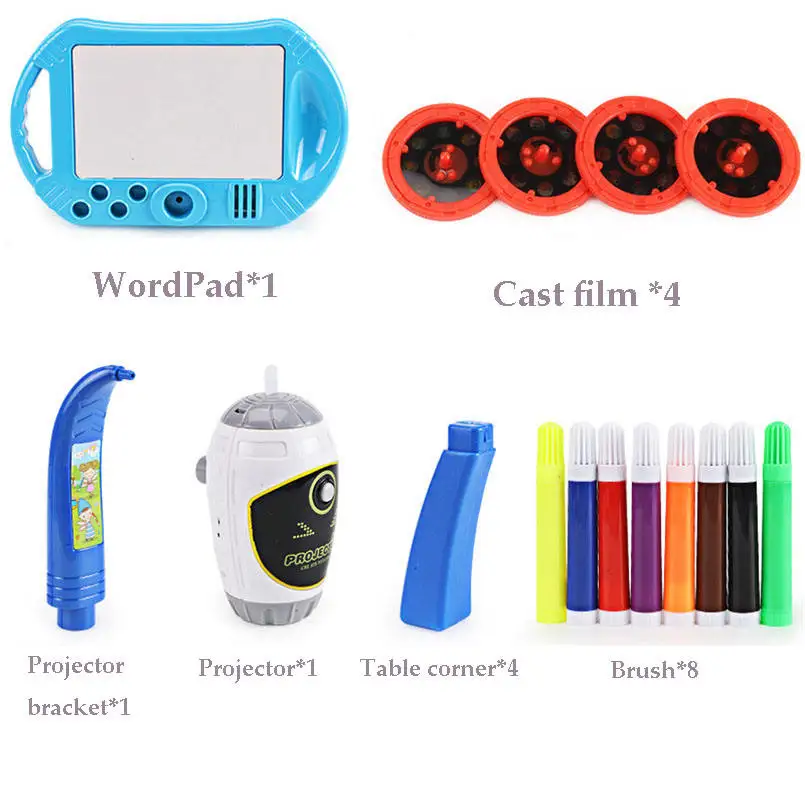Proyector Led para niños, mesa de dibujo artístico, juguetes, tablero de pintura de escritorio, escritorio, artes y manualidades, proyección, juguete educativo de aprendizaje