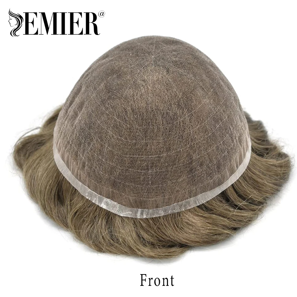 ذكر الشعر الاصطناعية الفرنسية قاعدة الدانتيل الكامل شعر مستعار للرجال تنفس الرجال الشعرية الاصطناعية 6 "شعر مستعار للرجال 100% خصلات الشعر المستعار الإنسان