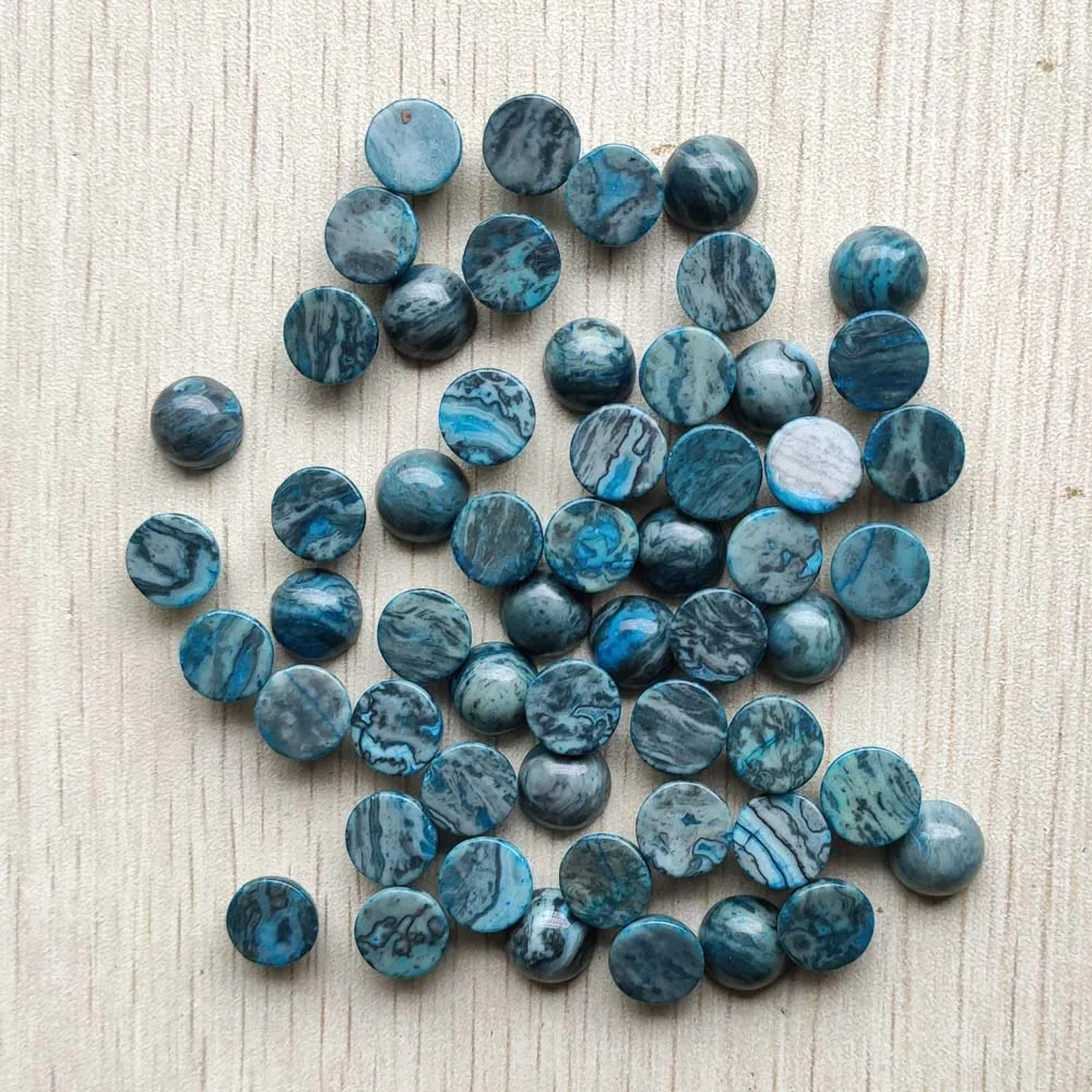 Fashion good quality natural blue onyx round cab cabochon beads for jewelry Accessories 10mm wholesale 50pcs/lot