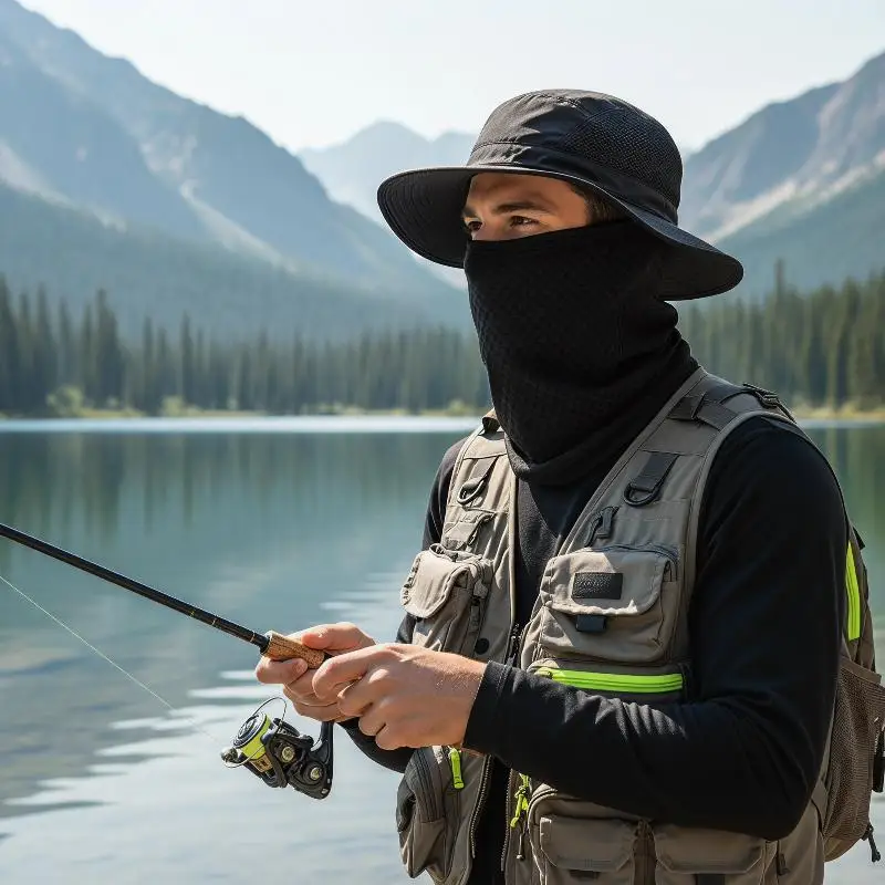 Outdoor Sun Protection 2Pcs Hat Set for Fishing Hiking and Camping Activities