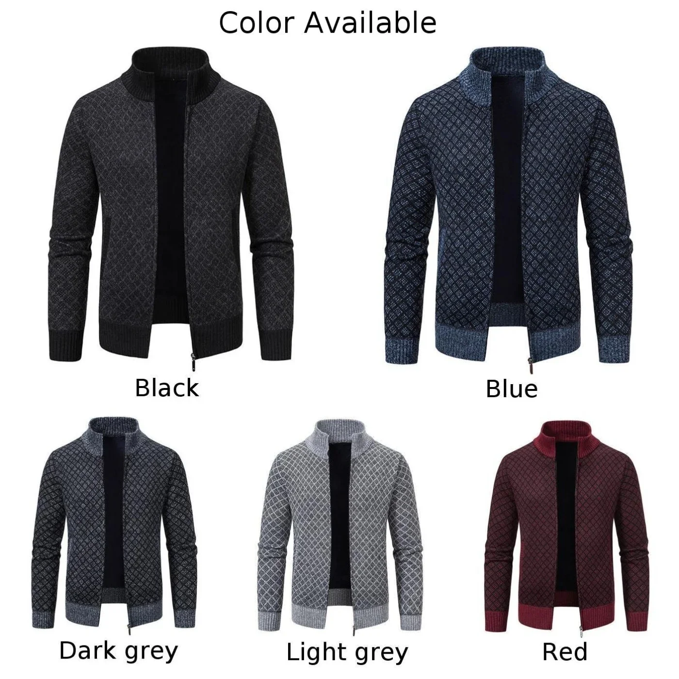 Cardigan Mens Autumn Spring Zip Casual Coat Daily Jumper Knitted Long Sleeve Regular Slim Fit Solid Color Fashion