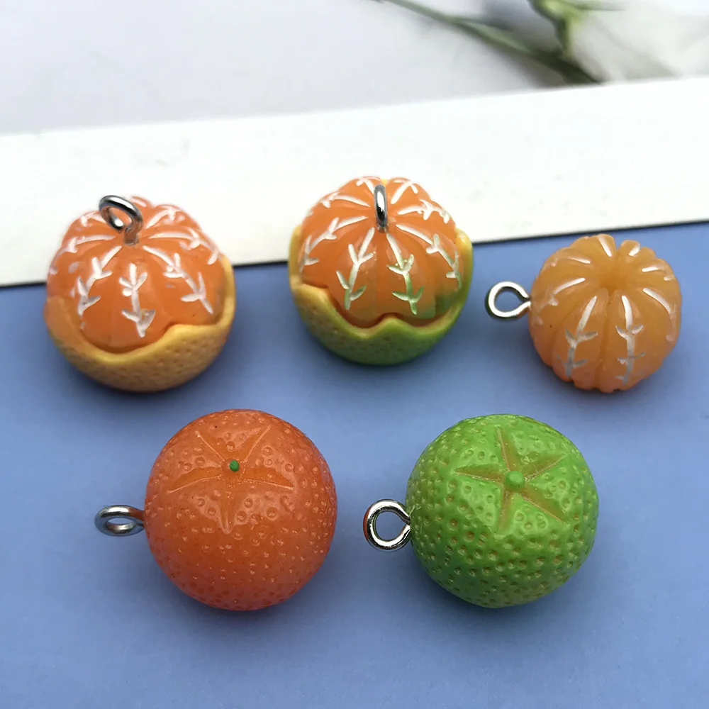 10Pcs Mix Fruit Animals Flowers Resin  Charms For Jewelry Making Diy Findings Keychain Bracelets Pendant