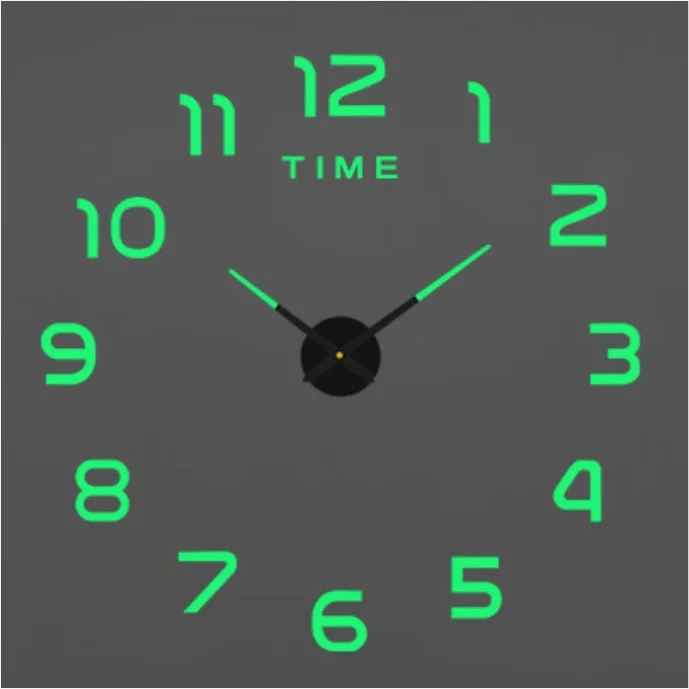 Nieuw modern design grote wandklok 3D DIY quartz klokken modehorloges acryl spiegelstickers woonkamer home decor horloge