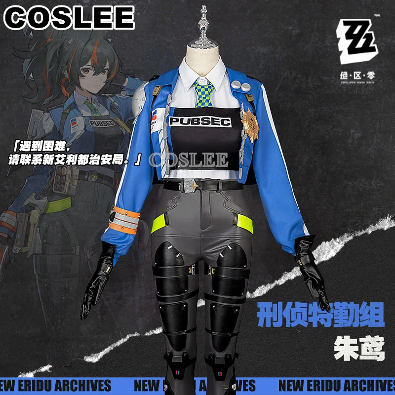 COSLEE Zenless Zone Zero Zhu Yuan Cosplay Costume Fashion Cool Uniform Game Suit Halloween Party Outfit Women XS-XXL New