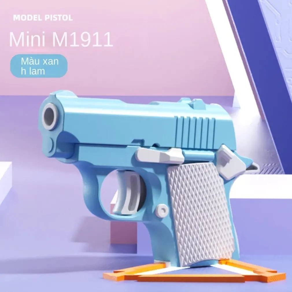 3D Mini Model Toy Gun Gravity Straight Jump Mini Toy Gun Non-firing Cub Radish Toy Knife Kids Stress Relief Toy Christmas Gift