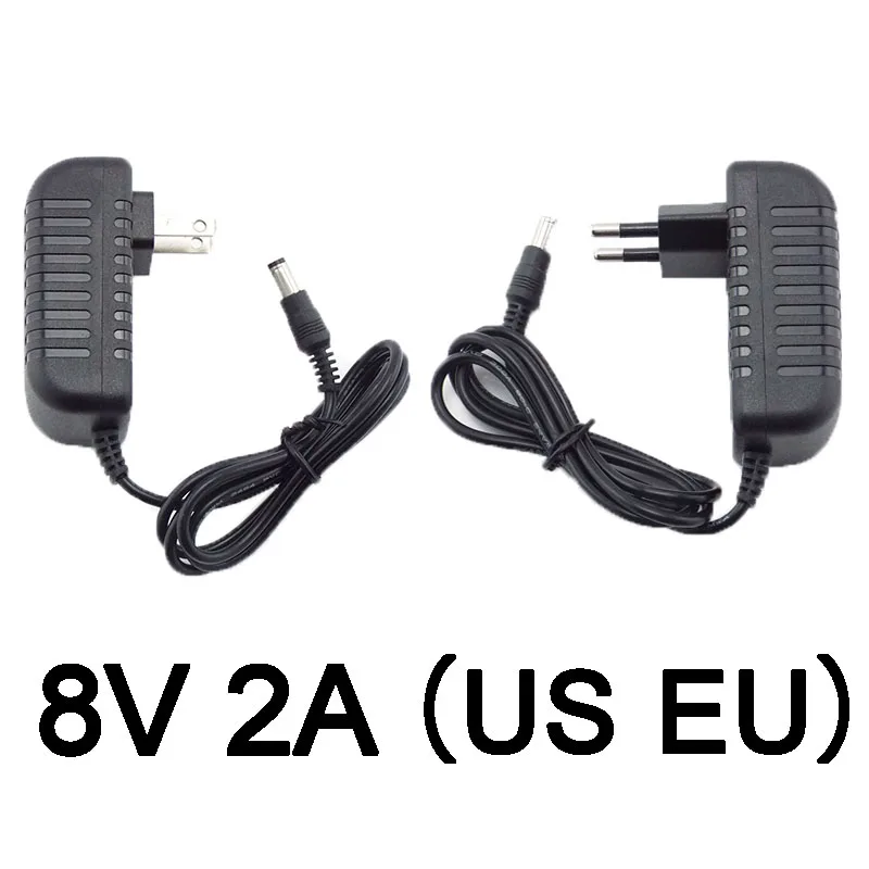 8V 2A 2000ma Power Supply AC DC Adapter Converter charger 100-240VLed Transformer Charging  8volt Switching Power Supplies