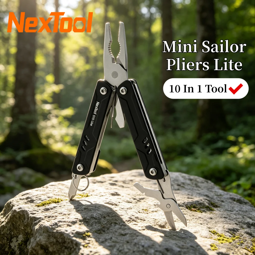 NexTool 10 In 1 Mini Sailor Pliers Lite Multi Tool Folding Scissors Screwdriver Portable EDC Outdoor Hand Tool