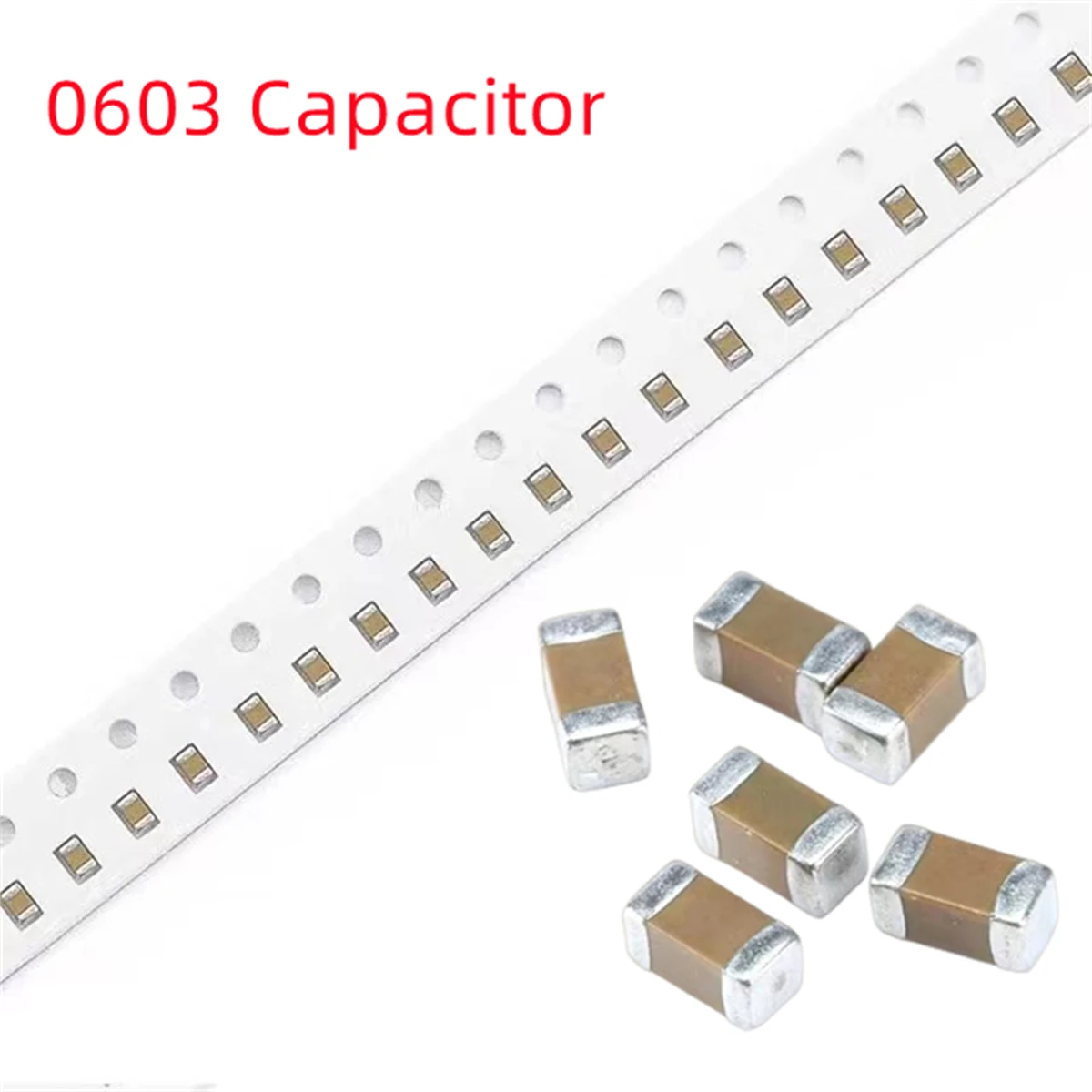 B 100pcs 0603  SMD Chip Multilayer Ceramic Capacitor 0.5pF - 10uF 10pF 100pF 1nF 10nF 15nF 100nF 0.1uF 1uF 2.2uF 4.7uF