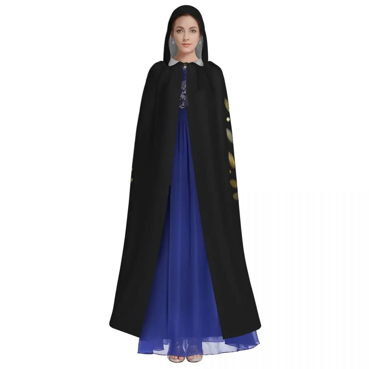 Hooded Cloak Unisex Cloak with Hood Embroidered Bee Cloak Vampire Witch Cape Cosplay Costume