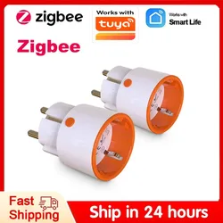 Zigbee 3.0 Smart Power Plug For Tuya Smart Home 16A EU Outlet Child Lock Smart Socket Remote Control Work With Alexa Google Home