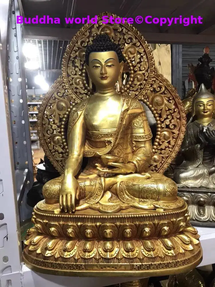 48cm huge GOOD # Buddhism Tibet India Nepal Effective protection COPPER Shakyamuni Tathagata Tantrism buddha statue